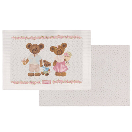 Alternative view of Nuvole di Stoffa Tovaglietta Sweet Bear Fiori 33x50