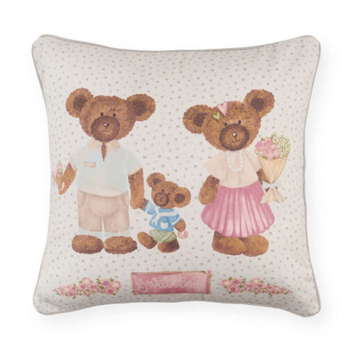 Alternative view of Nuvole di Stoffa Cuscino Arredo Sweet Bear Fiori 40x40