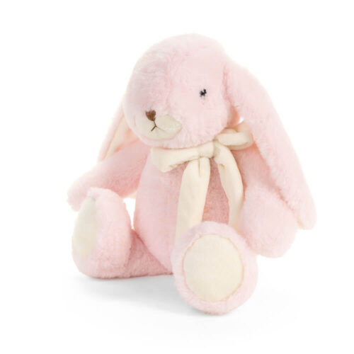 Coniglio peluche rosa Nuvole di Stoffa con fiocco avorio, collezione PePen.