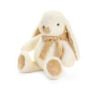 Nuvole di Stoffa lapin en peluche blanc avec nœud beige, collection PePen.