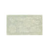 Tappeto bagno verde salvia con motivo floreale in rilievo, rettangolare, stile shabby chic.