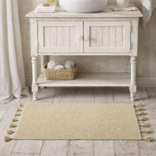 Alternative view of Nuvole di Stoffa Tappeto Bagno Beige con Nappe 55x100 cm