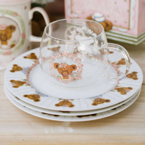 Alternative view of Nuvole di Stoffa Set Piatti Dolce Sweet Bear 19 cm