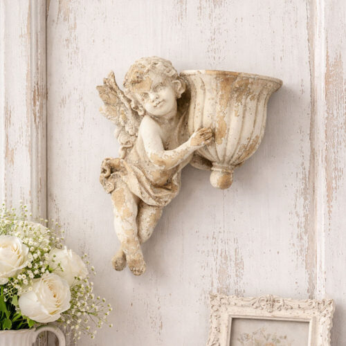 Nuvole di Stoffa Putto Porta Vaso H 33 cm