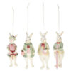 Conejo de resina PePen para colgar, decoración de Pascua surtida de 10 cm de altura.