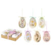 Set 6 uova decorative pasquali Nuvole di Stoffa PePen in polistirolo