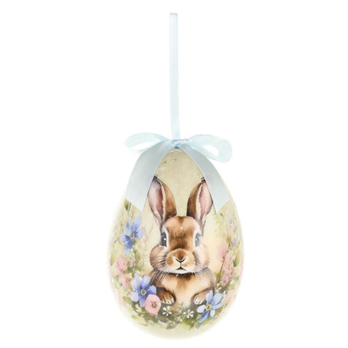 Alternative view of Uovo Pasquale Decorativo Azzurro PePen con Scatola h 15 cm