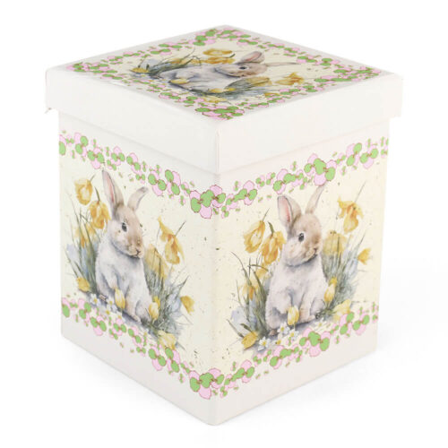 Uovo Pasquale Decorativo Bianco PePen con Scatola h 15 cm - immagine 3