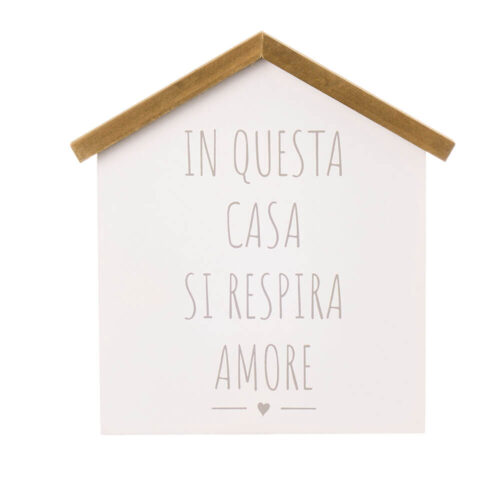 Nuvole di Stoffa Targhetta Casa My Home 16x17 cm - D