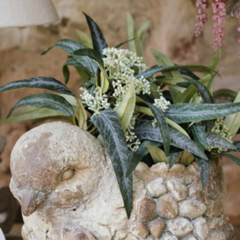 Nuvole di Stoffa Bouquet Verde/Bianco H 39 cm - immagine 2