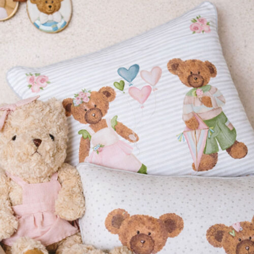Alternative view of Nuvole di Stoffa Cuscino Arredo Sweet Bear Cuori 40x40