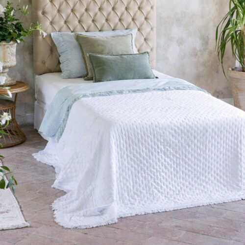 Blanc MariClò Quilt 1 Square White Petals United