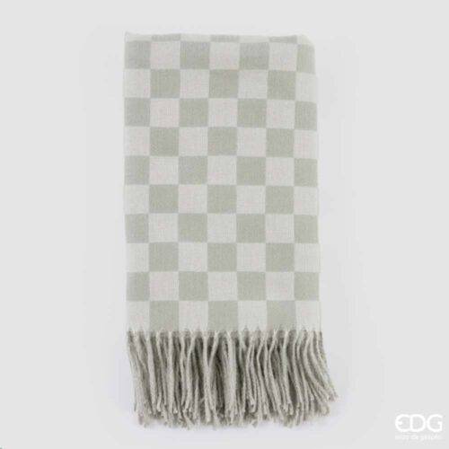 Alternative view of EDG Plaid Vichy grigio 152 x 127 cm