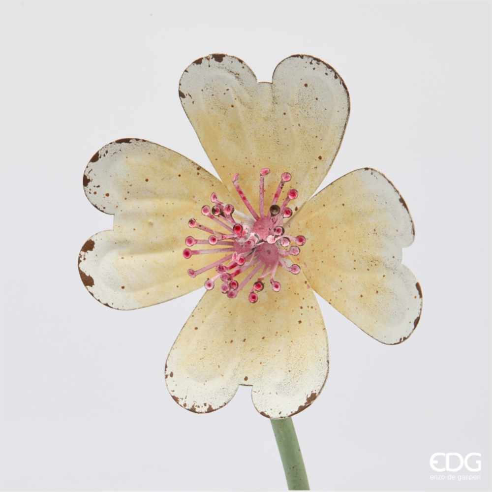 EDG Decoro Fiore in Metallo H29 D10 cm 3 EDG Decoro Fiore in Metallo H29 D10 cm - immagine 3