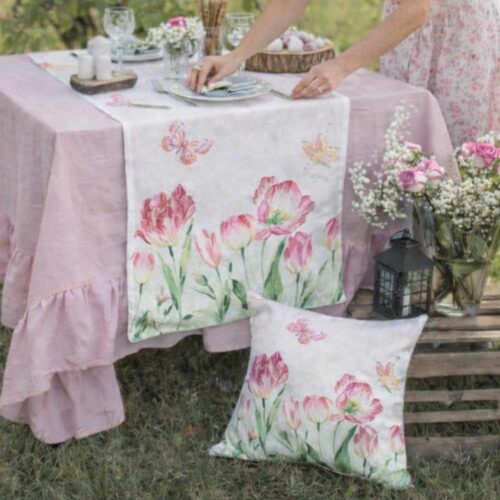 Alternative view of Clodette Runner Tulipe Ricamato 160x45 cm