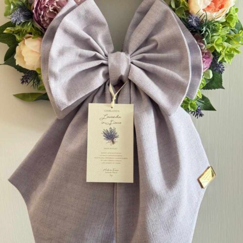 Alternative view of Madame Fioccò Ghirlanda Lavanda in Fiocco 45 cm fiocco glicine