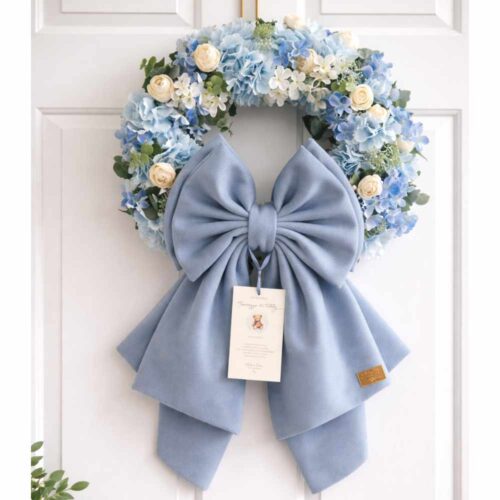 Madame Fioccò Guirlande Teddy Tendresse Bleu clair Ø45 cm