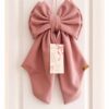 Romántico lazo de nacimiento rosa Madame Fiocco h 55 cm con cinta para colgar