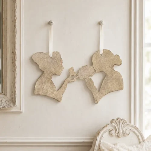 Nuvole di Stoffa Coppia Silhouette Appese 25 cm