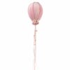 Mongolfiera decorativa Nuvole di Stoffa Fiorirà rosa H 19 cm con nastri pendenti e margheritine, da appendere.