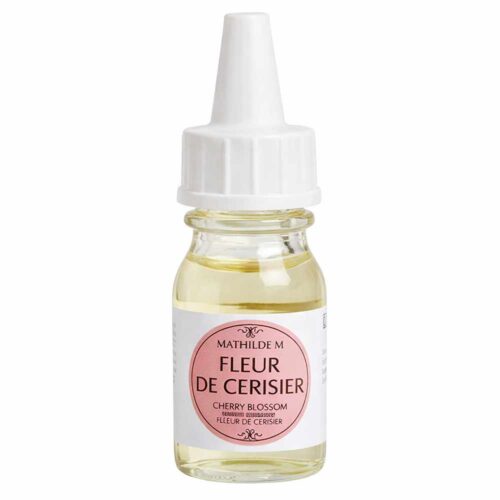 Flaconcino superconcentrato Mathilde M Fleur de Cerisier 10 ml con beccuccio dosatore, etichetta rosa cipria.