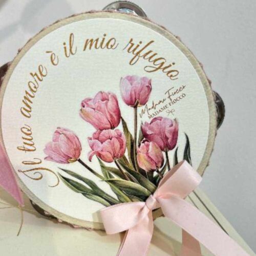 Alternative view of Madame Fioccò Tambourin Tulipes Roses 13 cm