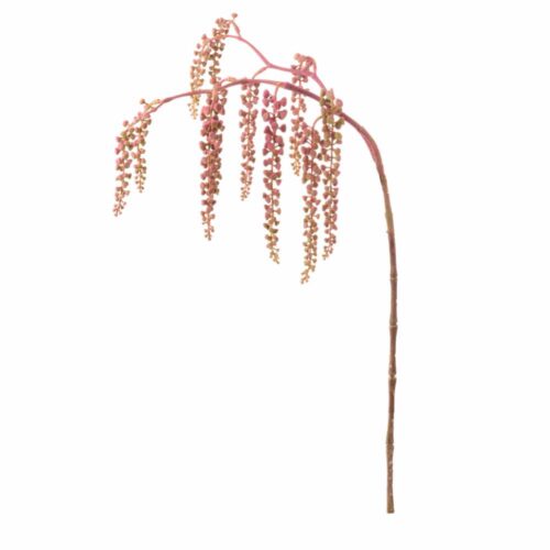 Ramo artificiale Nuvole di Stoffa meliloto mauve con grappoli pendenti e stelo lungo, altezza 90 cm.