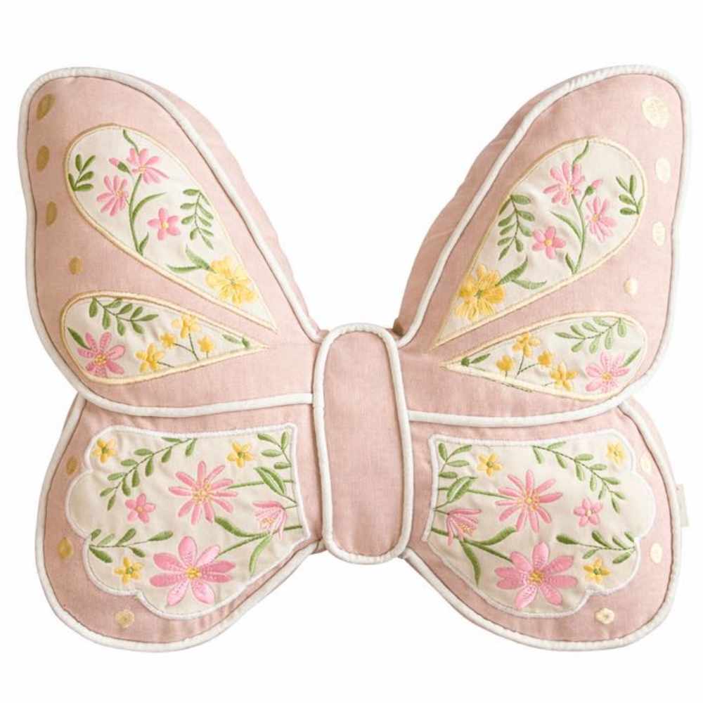 Clodette Cuscino Farfalla Rosa 45x37 cm 2 Clodette Cuscino Farfalla Rosa 45x37 cm - immagine 2