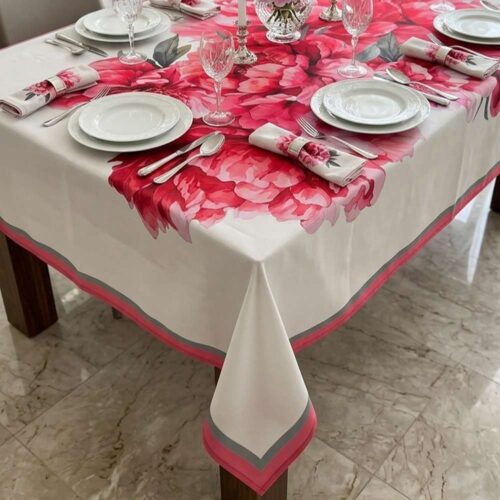 Clodette Tovaglia Peonie Bloom 140x220 cm 6 posti