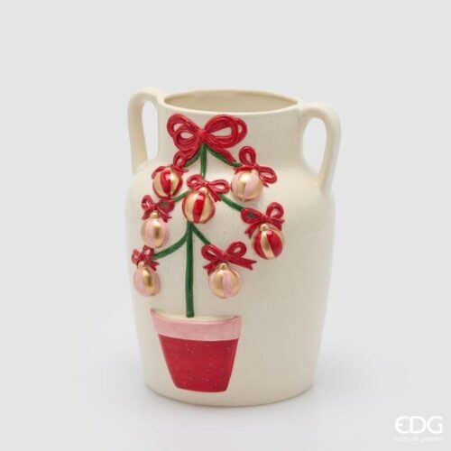 EDG Vaso Pino Decori Anfora H 30 - immagine 5