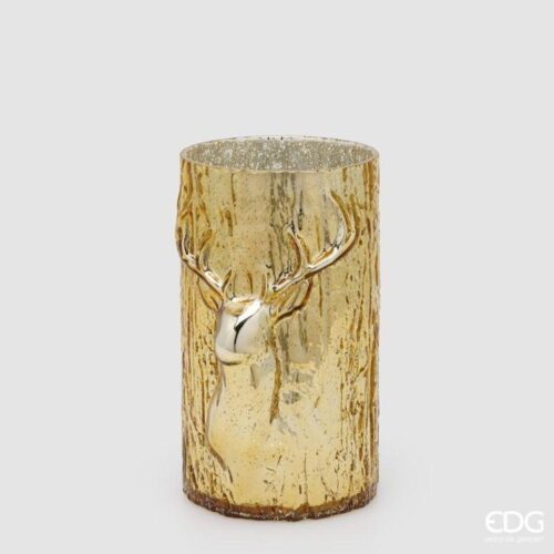 EDG Vaso Renna Cilindro Oro H 26