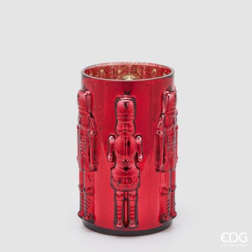 EDG Vaso Soldatino Cilindro Rosso H 25