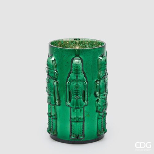 EDG Vaso Soldatino Cilindro Verde H 25