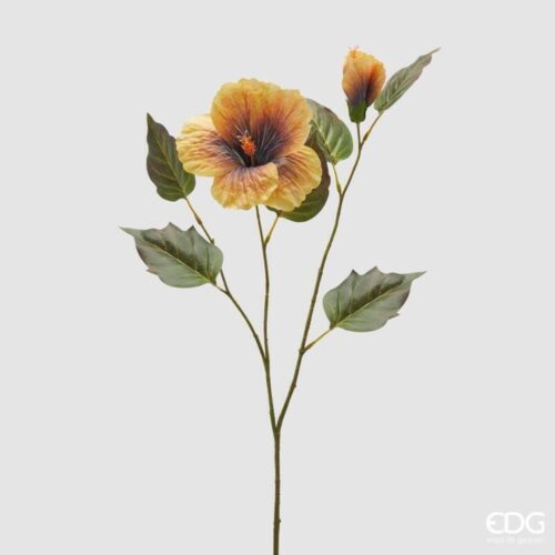 EDG Hibiscus Branche jaune Mix H 63 - Fleur artificielle Collection EDG 2026