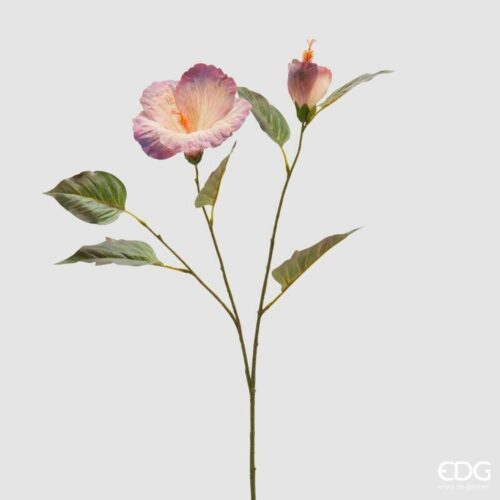 EDG Hibiscus Branche Mauve H 63 - Fleur artificielle Collection EDG 2026