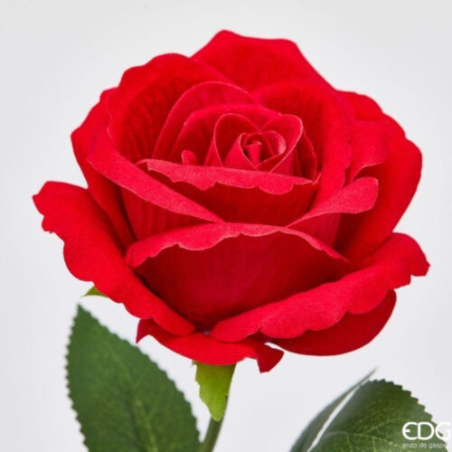 Alternative view of EDG Rosa Velvet Ramo Rosso H 50 - Fiore artificiale Collezione EDG 2026