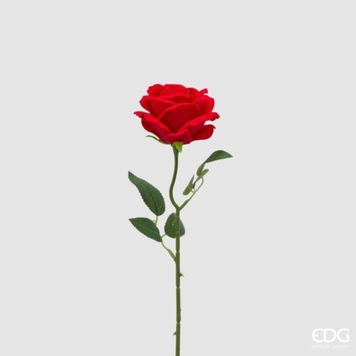 EDG Rosa Velvet Ramo Rosso H 50 - Fiore artificiale Collezione EDG 2026