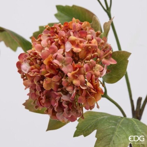 Alternative view of EDG Hortensia Branche Orange Mix H 80