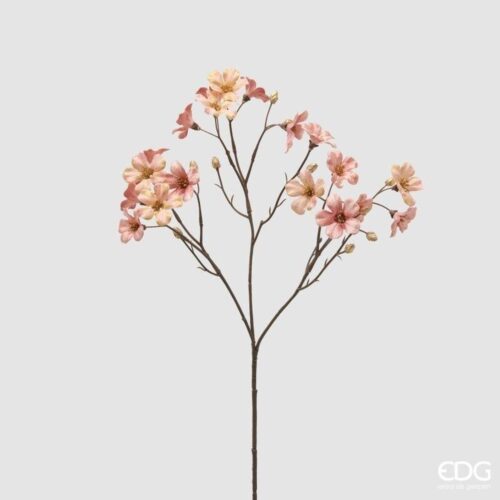 EDG Piombaggine Velluto Ramo Rosa Antico H 60
