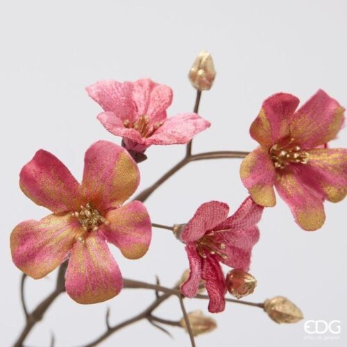 EDG Piombaggine Velluto Ramo Rosa Scuro H 60 - immagine 3