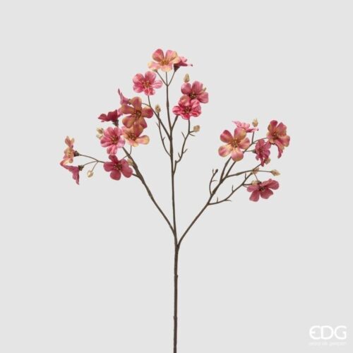 EDG Piombaggine Velluto Ramo Rosa Scuro H 60