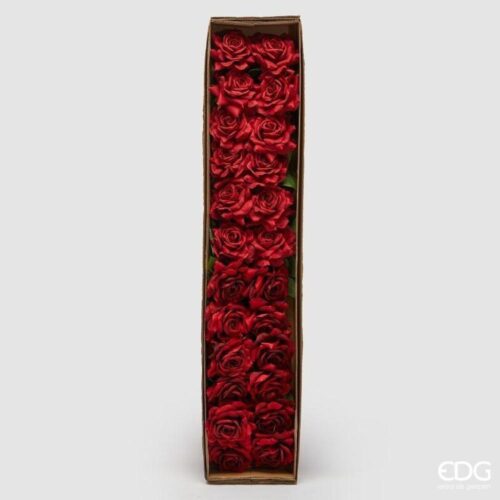 EDG Paire de Roses Rex Ouvertes Rouges H 52 – Image 4