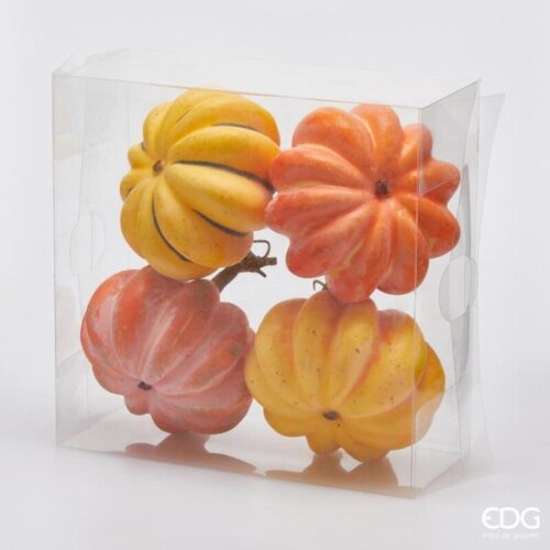 Alternative view of EDG Citrouille ronde jaune-orange H 10 - Lot de 4 pièces