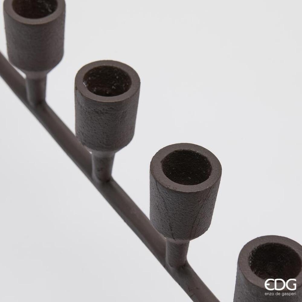EDG Portacandela Stile Nero X9 H 14 L 80 - immagine 4