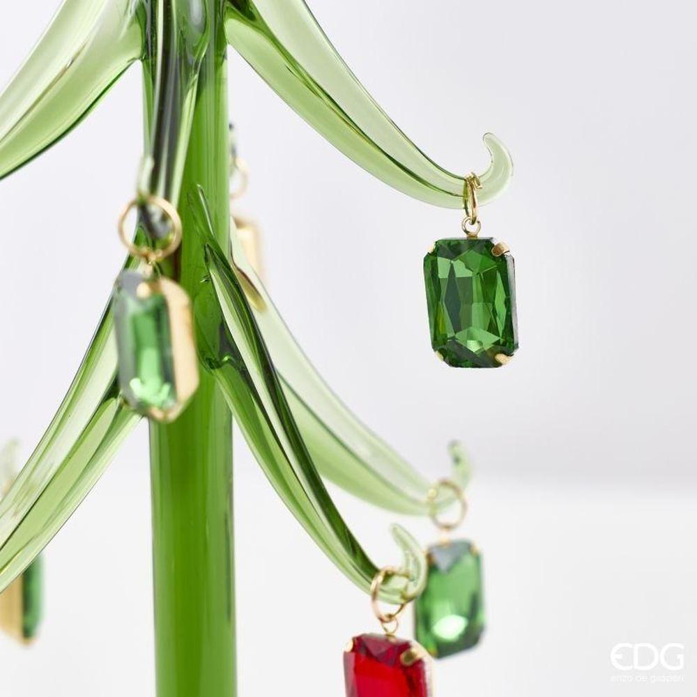 EDG Portacandela Pino Gemme Verde Rosso H 35 - immagine 2