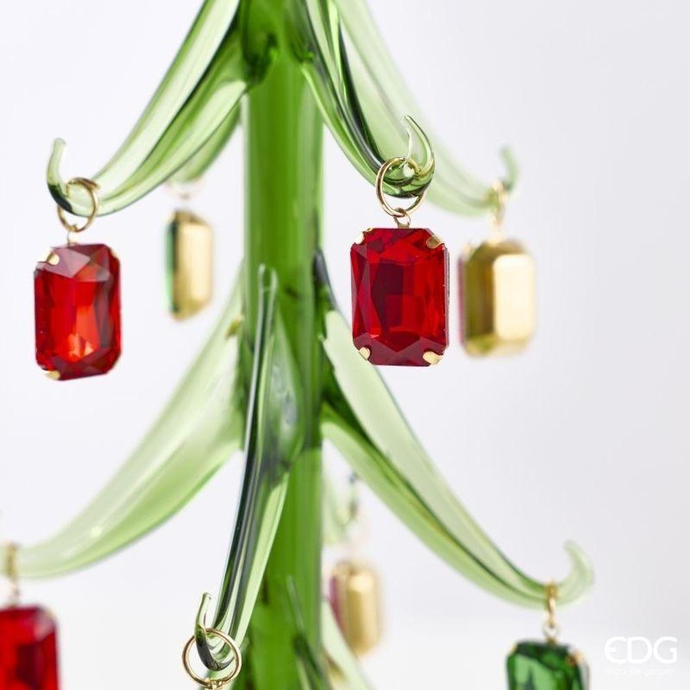 EDG Portacandela Pino Gemme Verde Rosso H 35 - immagine 3