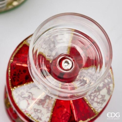 Alternative view of EDG Portacandela Giostra Verde Rosso H 13