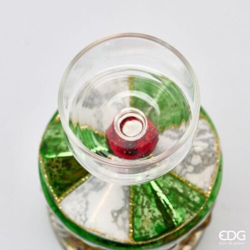 EDG Portacandela Giostra Verde Rosso H 13 - immagine 3