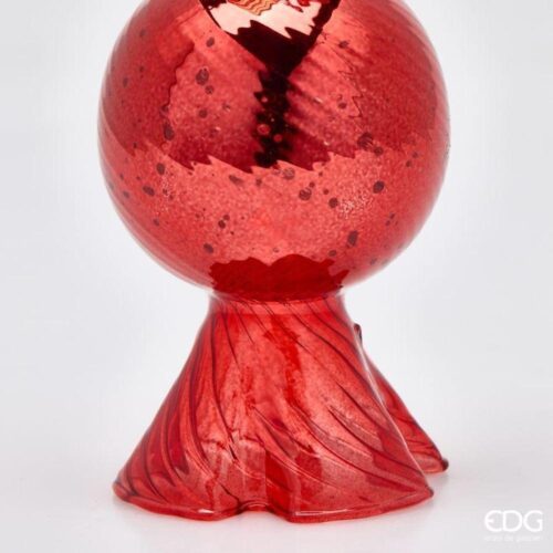 EDG Portacandela Caramella Rosso H 16 D 8 - immagine 4