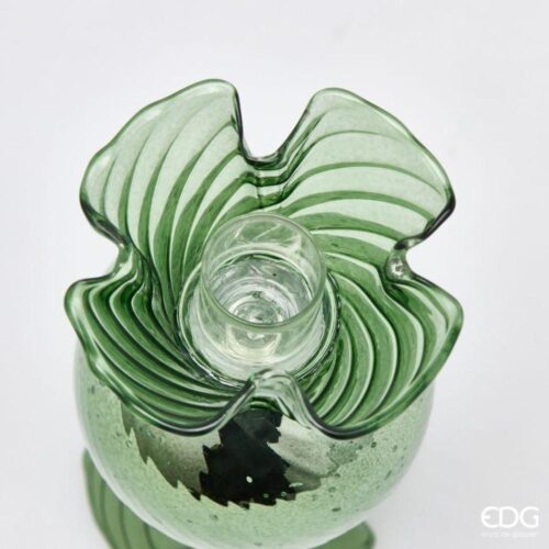 Alternative view of EDG Portacandela Caramella Verde H 16 D 8